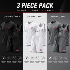 Pack of 3 | Short, Sando, T-Shirt